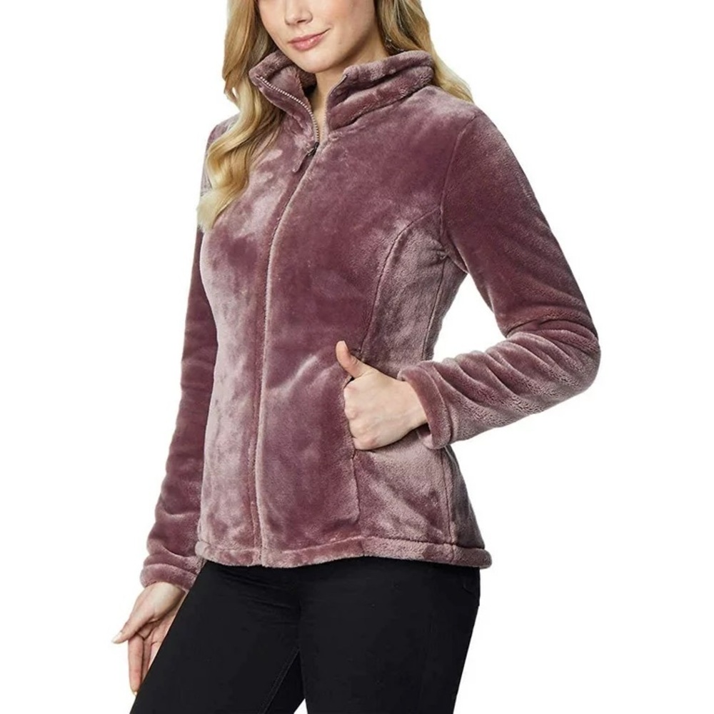 32 Degrees Women's Plush Luxe Fur Full Zip Jacket